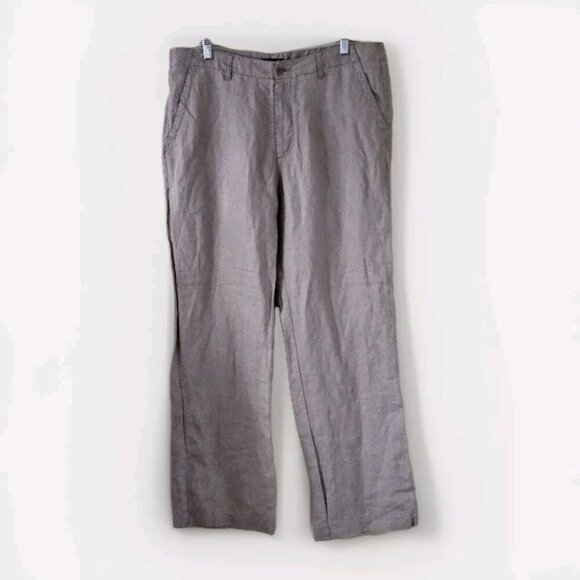 Linea Pants Mens 36R Beige Linen Pockets Classic Drawstrings Minimalist Preppy - Picture 1 of 15